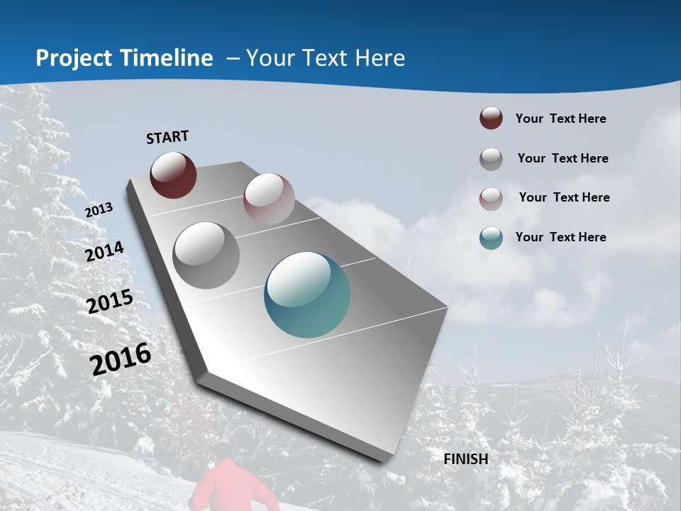 A Person In A Red Jacket Skiing Down A Hill PowerPoint Template