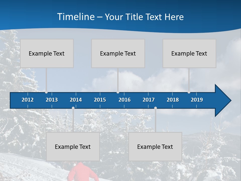 A Person In A Red Jacket Skiing Down A Hill PowerPoint Template