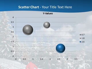 A Person In A Red Jacket Skiing Down A Hill PowerPoint Template
