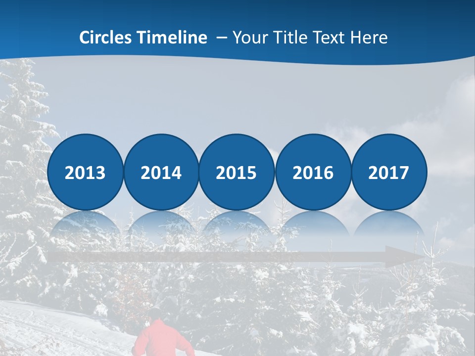 A Person In A Red Jacket Skiing Down A Hill PowerPoint Template