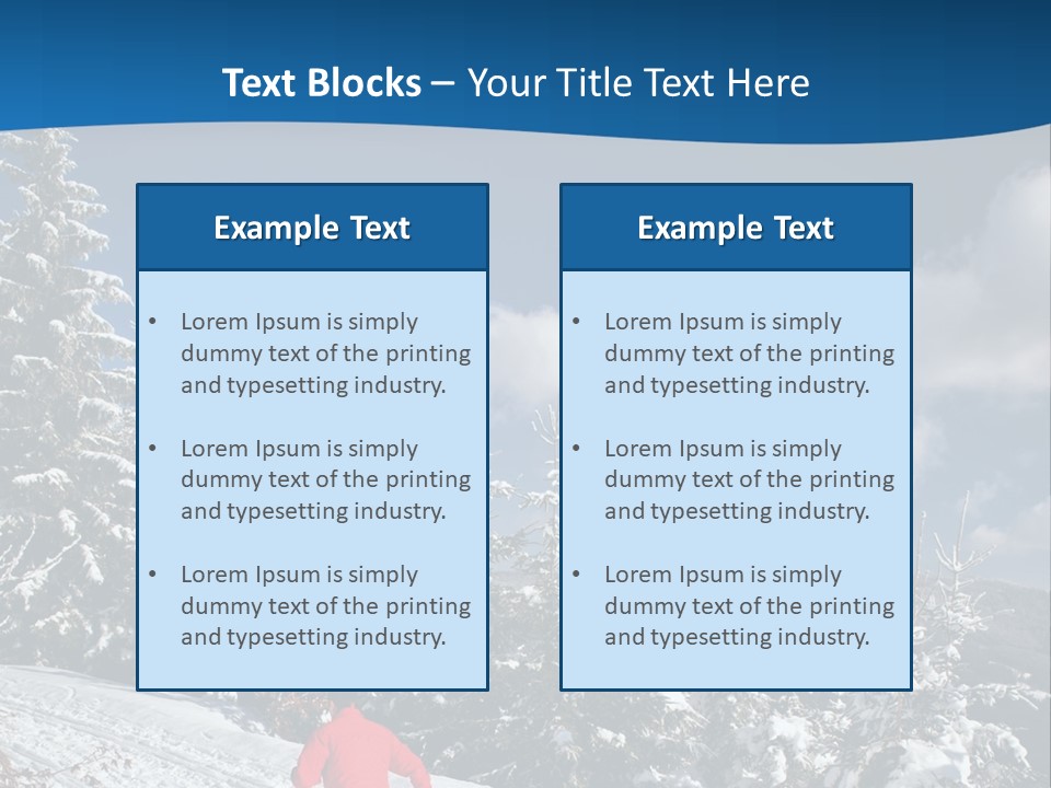A Person In A Red Jacket Skiing Down A Hill PowerPoint Template
