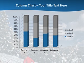 A Person In A Red Jacket Skiing Down A Hill PowerPoint Template