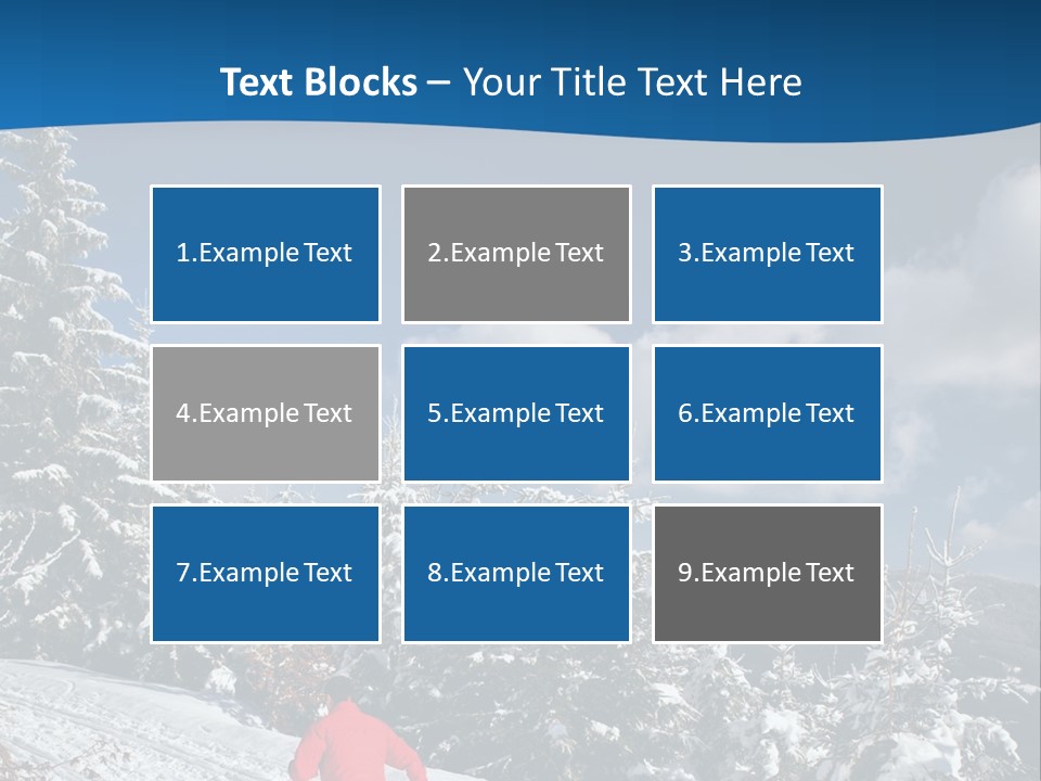 A Person In A Red Jacket Skiing Down A Hill PowerPoint Template
