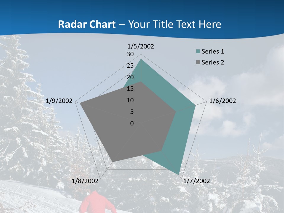A Person In A Red Jacket Skiing Down A Hill PowerPoint Template