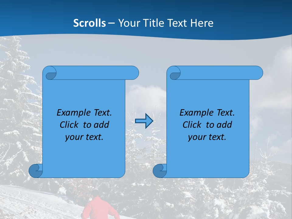 A Person In A Red Jacket Skiing Down A Hill PowerPoint Template