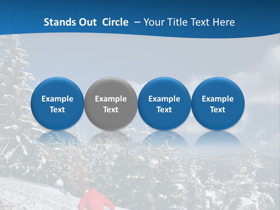 A Person In A Red Jacket Skiing Down A Hill PowerPoint Template