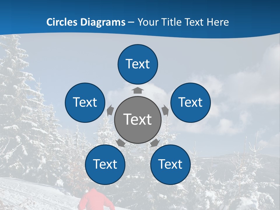 A Person In A Red Jacket Skiing Down A Hill PowerPoint Template