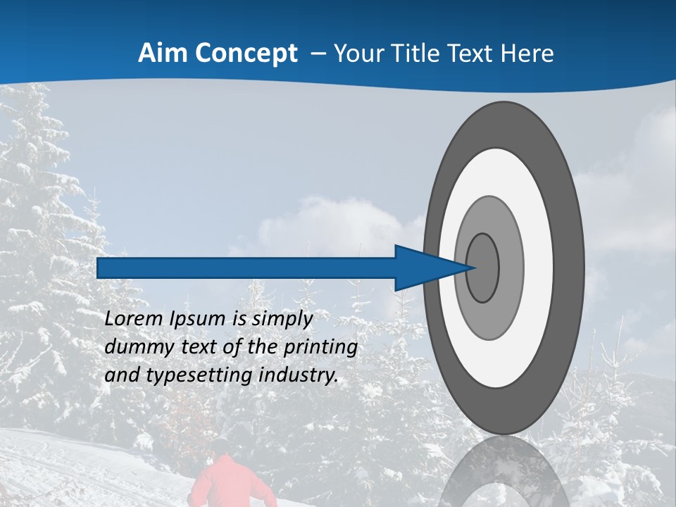 A Person In A Red Jacket Skiing Down A Hill PowerPoint Template