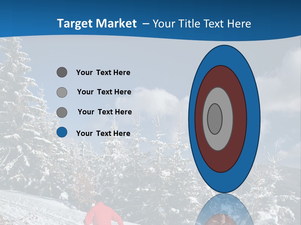 A Person In A Red Jacket Skiing Down A Hill PowerPoint Template