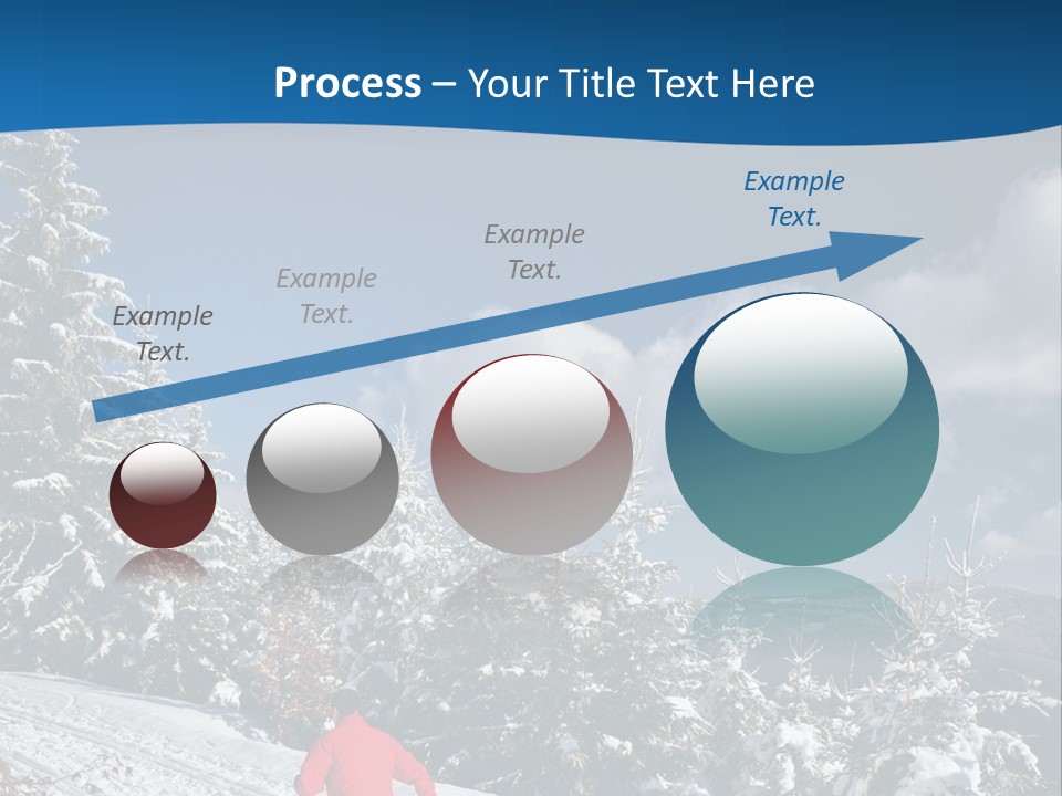 A Person In A Red Jacket Skiing Down A Hill PowerPoint Template