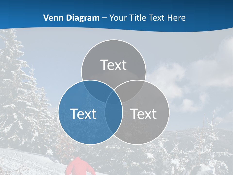 A Person In A Red Jacket Skiing Down A Hill PowerPoint Template
