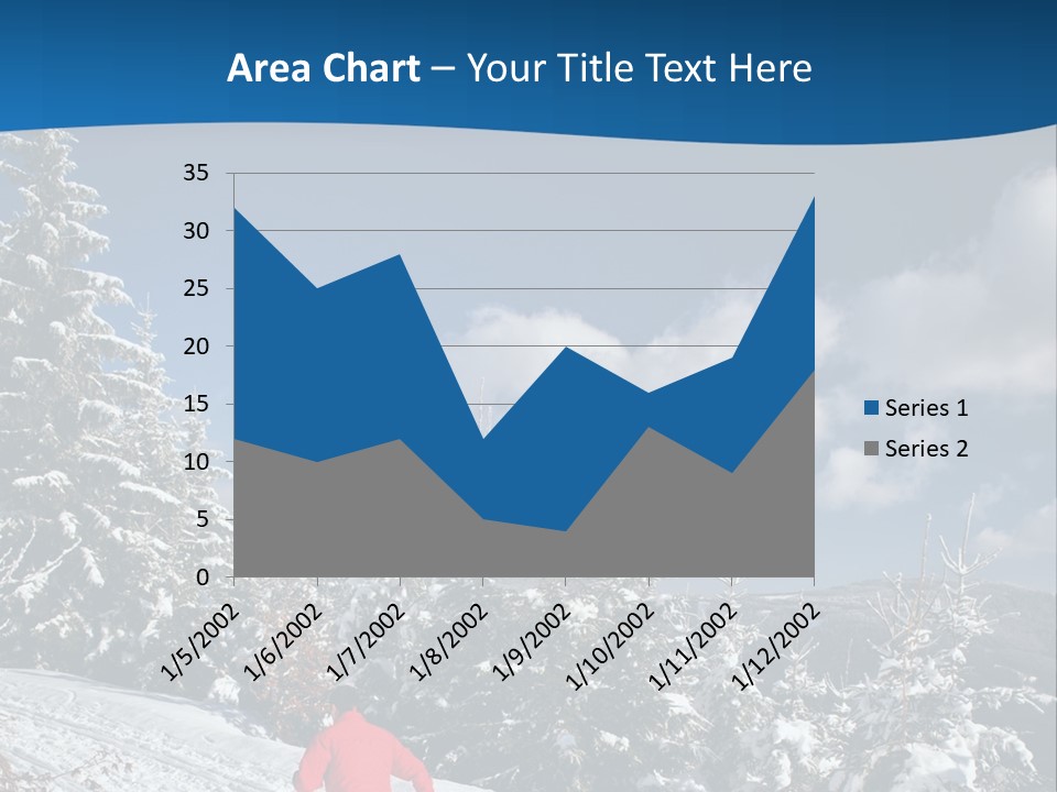 A Person In A Red Jacket Skiing Down A Hill PowerPoint Template