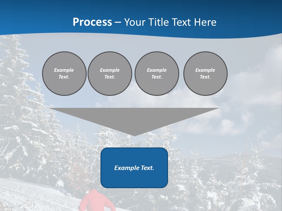 A Person In A Red Jacket Skiing Down A Hill PowerPoint Template