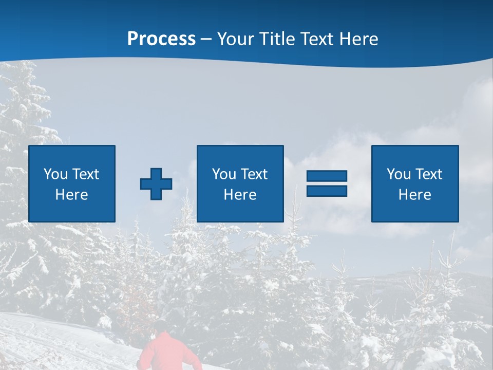 A Person In A Red Jacket Skiing Down A Hill PowerPoint Template