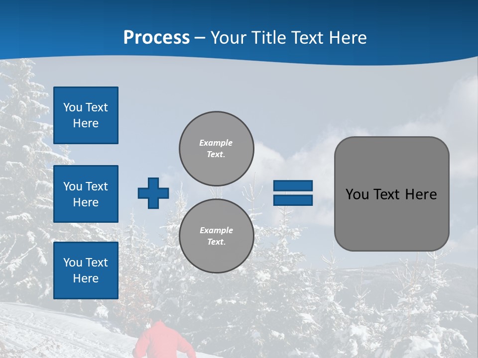A Person In A Red Jacket Skiing Down A Hill PowerPoint Template