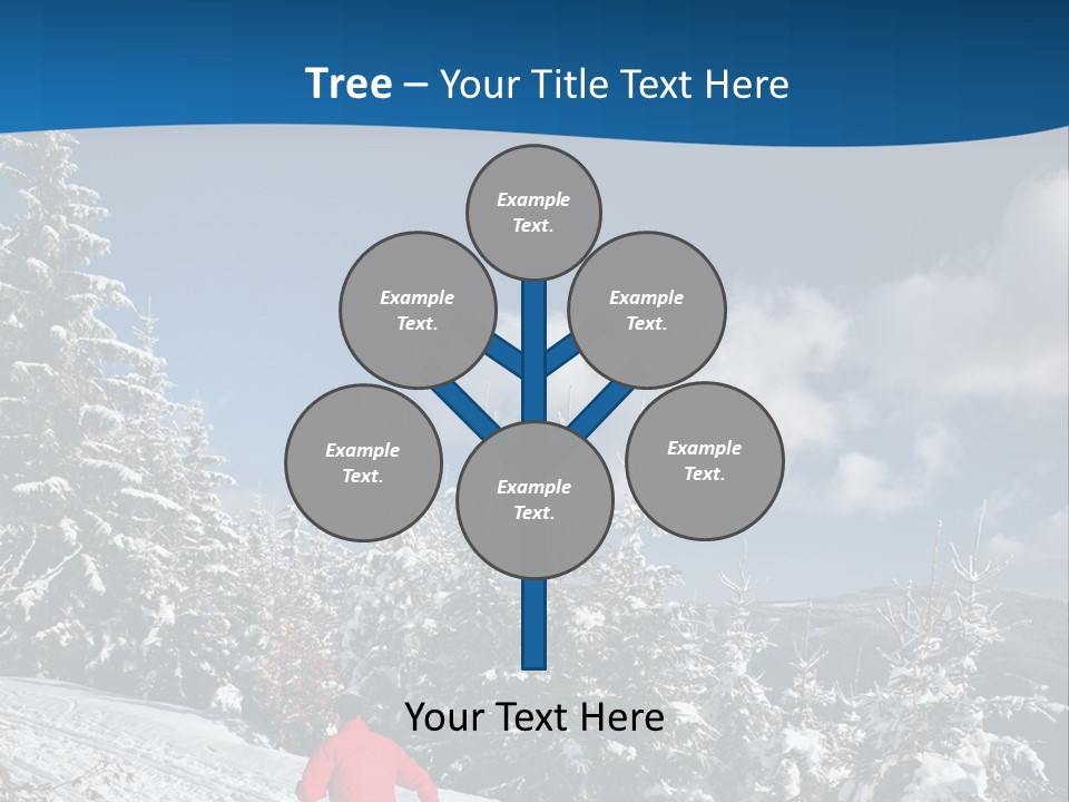 A Person In A Red Jacket Skiing Down A Hill PowerPoint Template