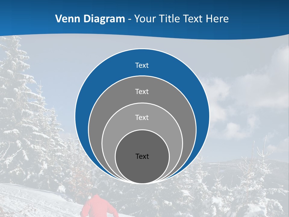 A Person In A Red Jacket Skiing Down A Hill PowerPoint Template