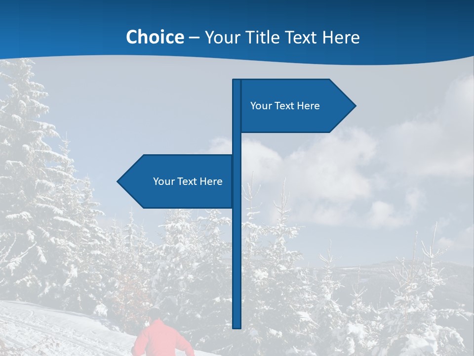 A Person In A Red Jacket Skiing Down A Hill PowerPoint Template