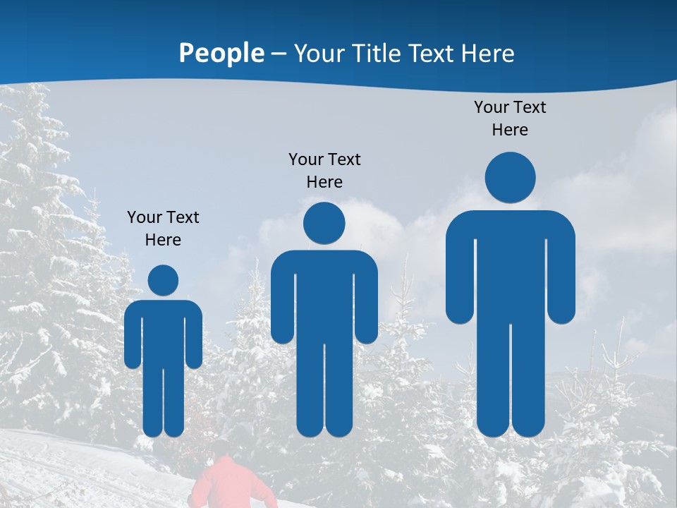 A Person In A Red Jacket Skiing Down A Hill PowerPoint Template