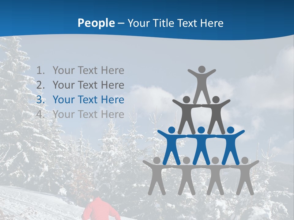 A Person In A Red Jacket Skiing Down A Hill PowerPoint Template