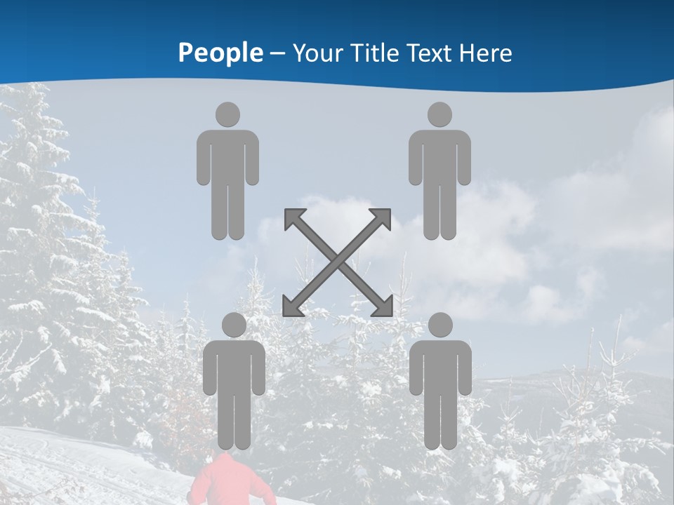 A Person In A Red Jacket Skiing Down A Hill PowerPoint Template