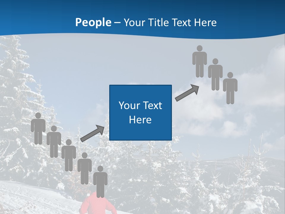 A Person In A Red Jacket Skiing Down A Hill PowerPoint Template
