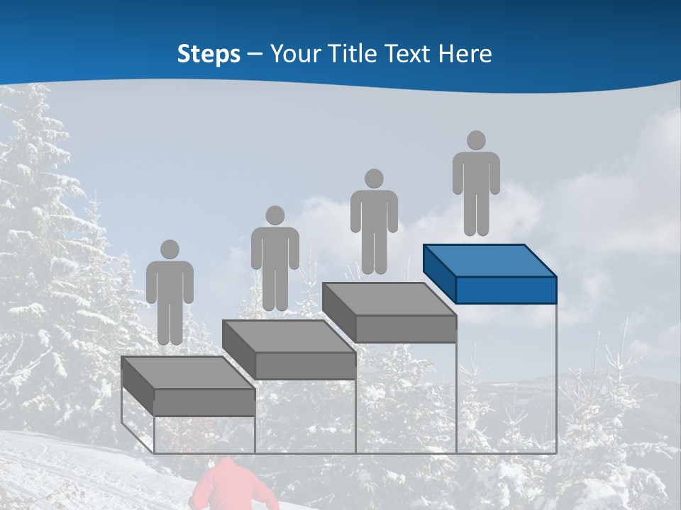 A Person In A Red Jacket Skiing Down A Hill PowerPoint Template