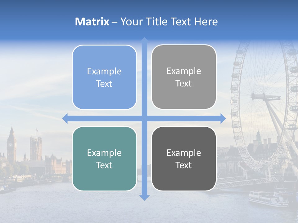 Built Structure Big Ben London Eye PowerPoint Template