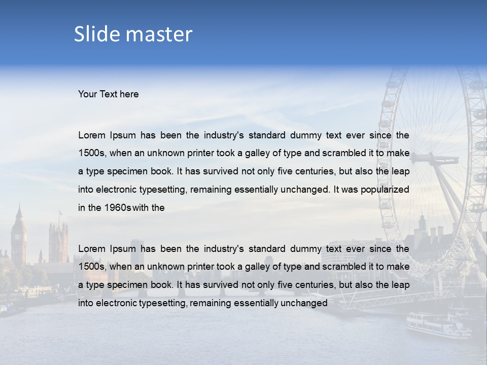 Built Structure Big Ben London Eye PowerPoint Template