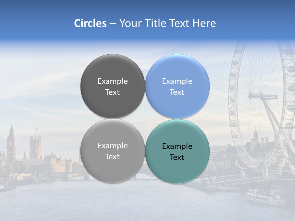 Built Structure Big Ben London Eye PowerPoint Template