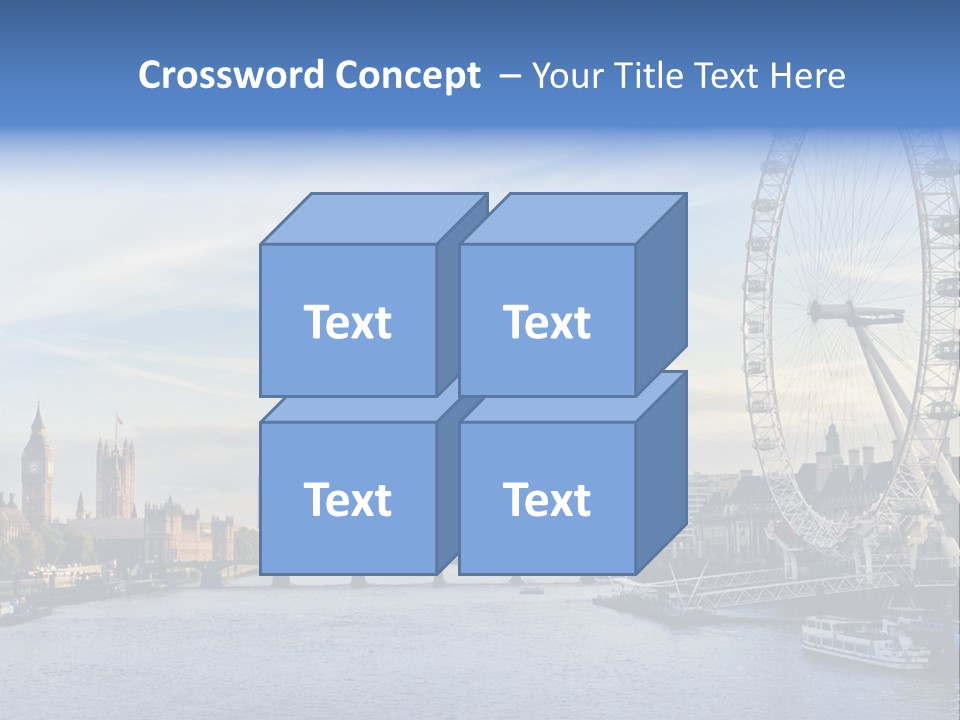 Built Structure Big Ben London Eye PowerPoint Template