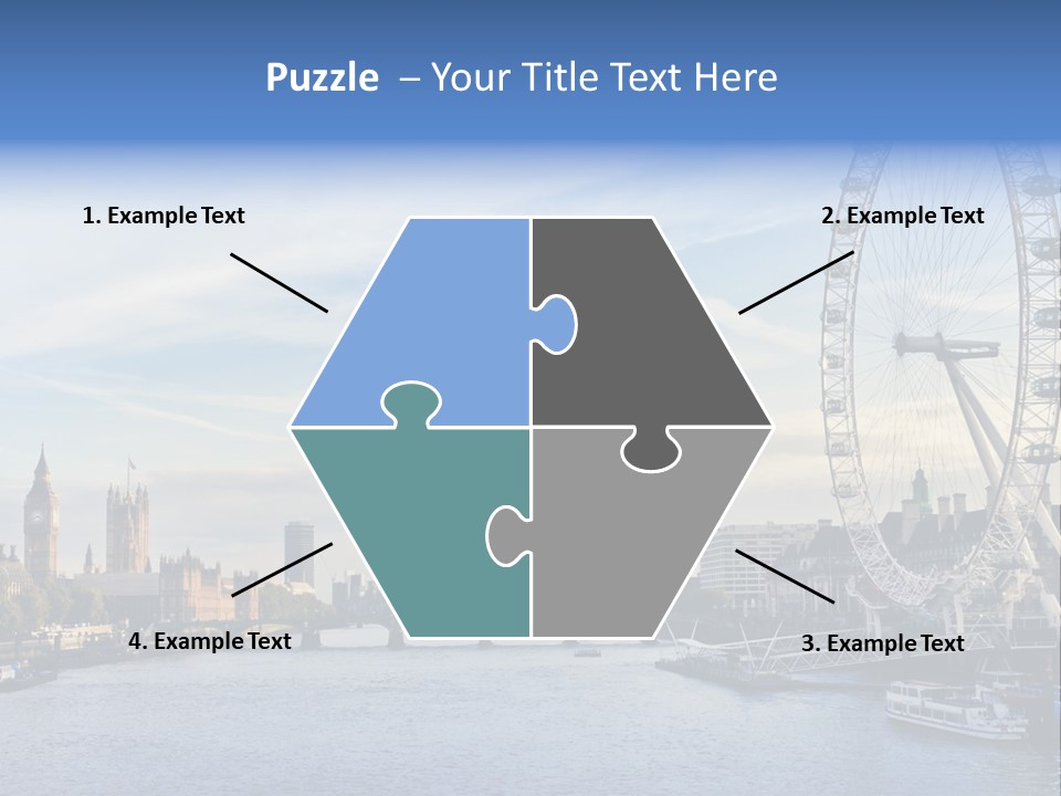 Built Structure Big Ben London Eye PowerPoint Template