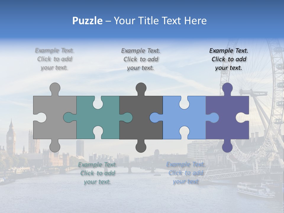 Built Structure Big Ben London Eye PowerPoint Template