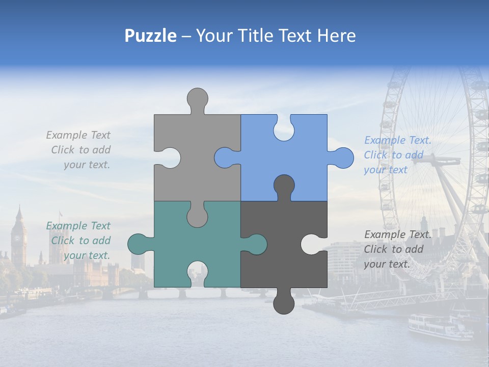 Built Structure Big Ben London Eye PowerPoint Template