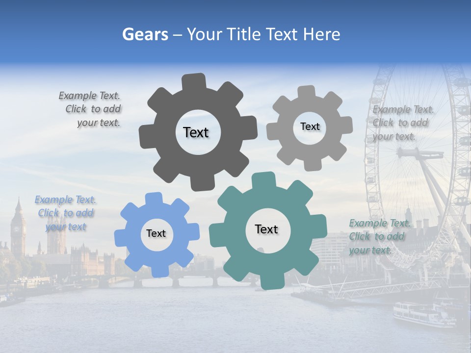 Built Structure Big Ben London Eye PowerPoint Template