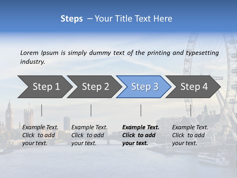 Built Structure Big Ben London Eye PowerPoint Template