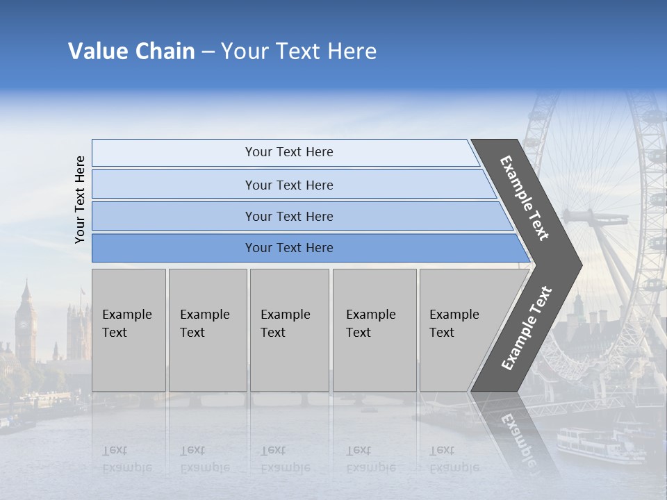 Built Structure Big Ben London Eye PowerPoint Template