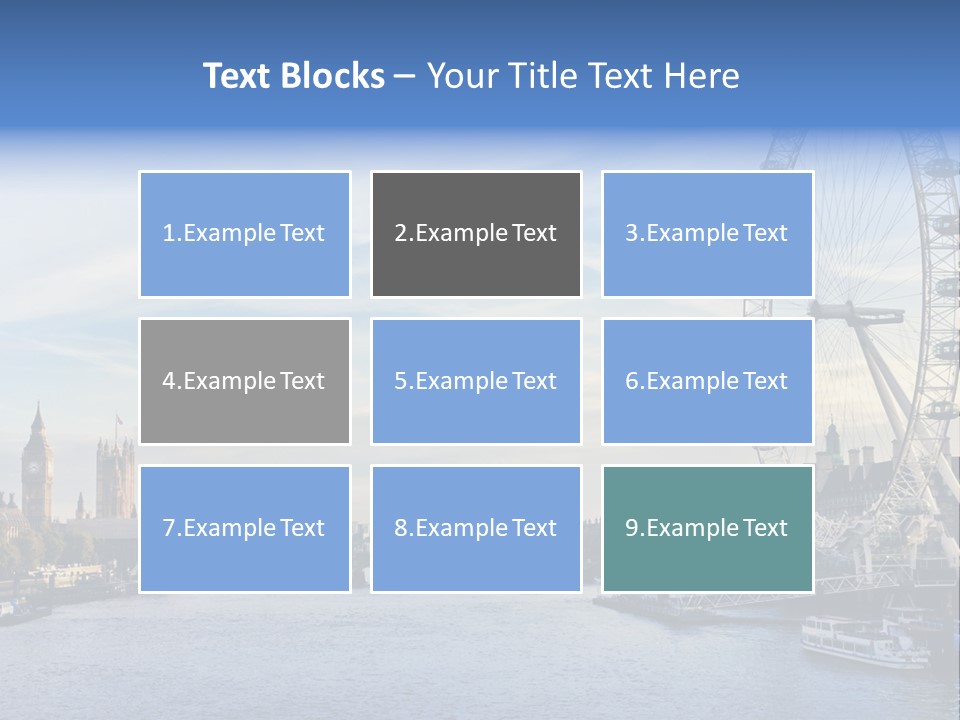 Built Structure Big Ben London Eye PowerPoint Template
