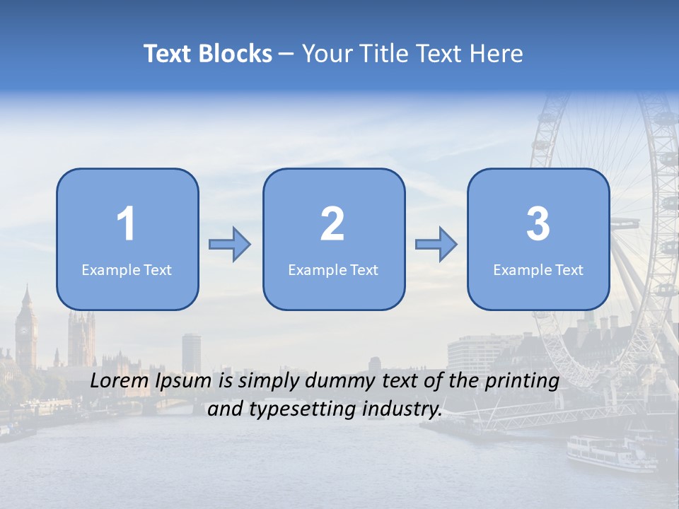 Built Structure Big Ben London Eye PowerPoint Template