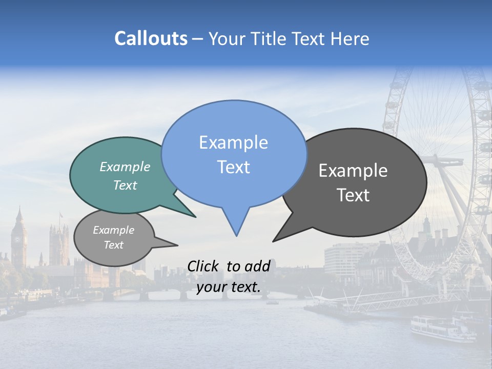 Built Structure Big Ben London Eye PowerPoint Template
