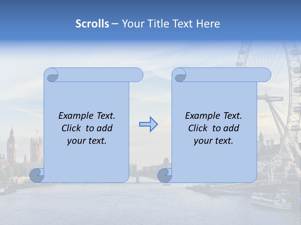Built Structure Big Ben London Eye PowerPoint Template