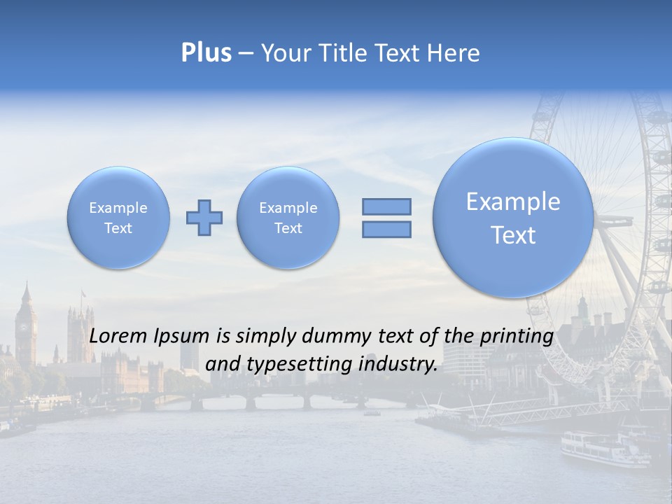 Built Structure Big Ben London Eye PowerPoint Template