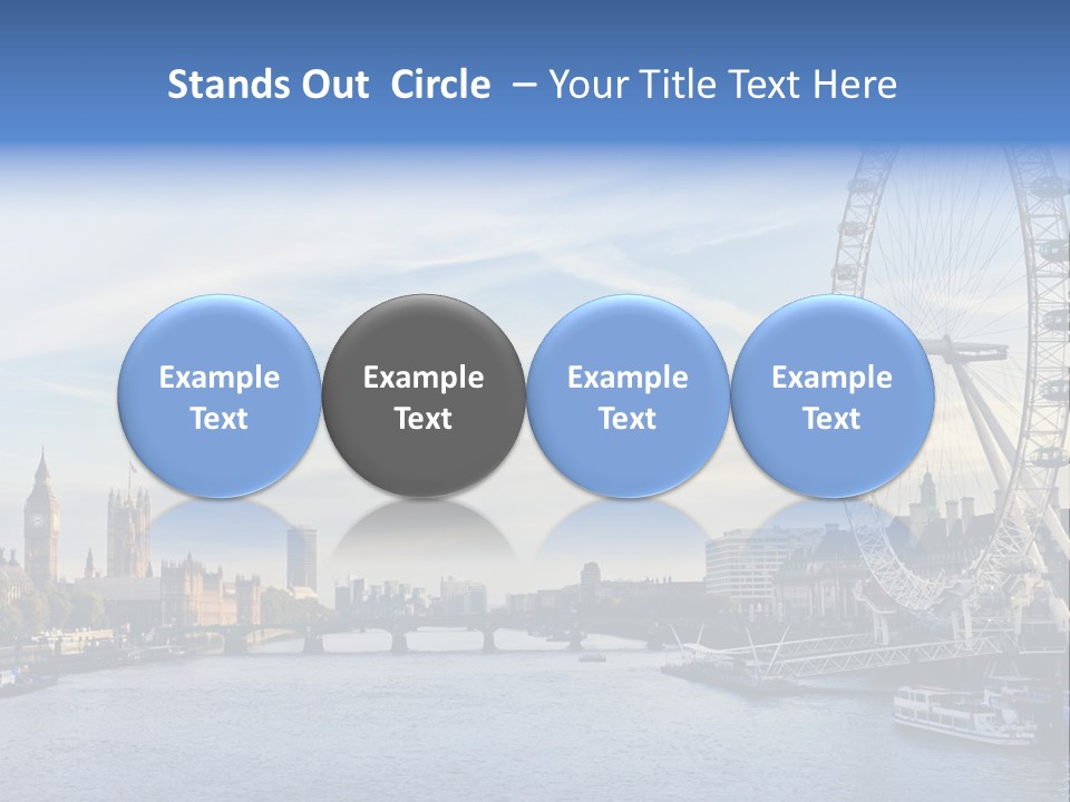 Built Structure Big Ben London Eye PowerPoint Template