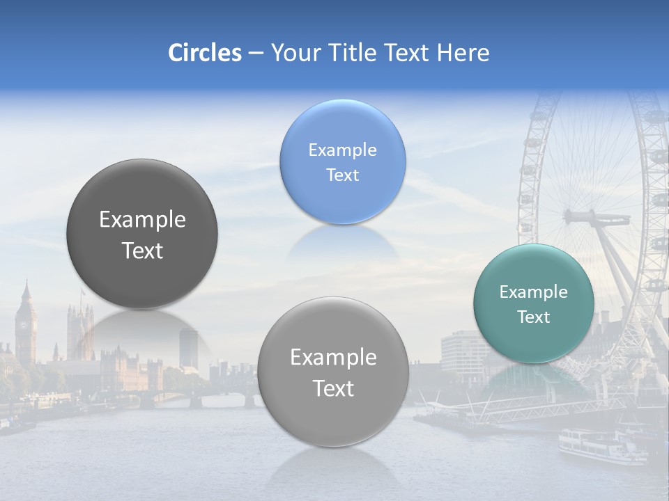 Built Structure Big Ben London Eye PowerPoint Template