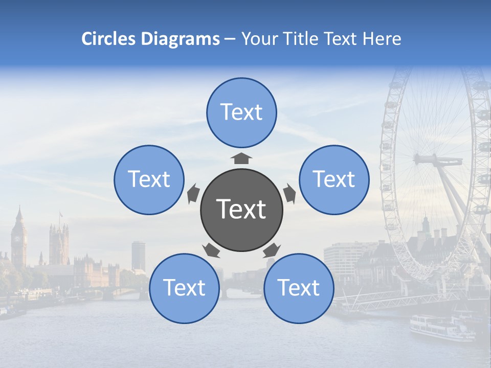 Built Structure Big Ben London Eye PowerPoint Template