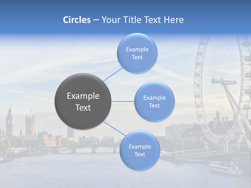 Built Structure Big Ben London Eye PowerPoint Template