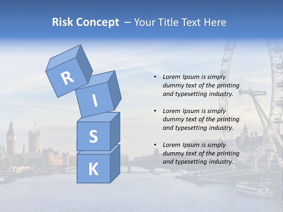 Built Structure Big Ben London Eye PowerPoint Template