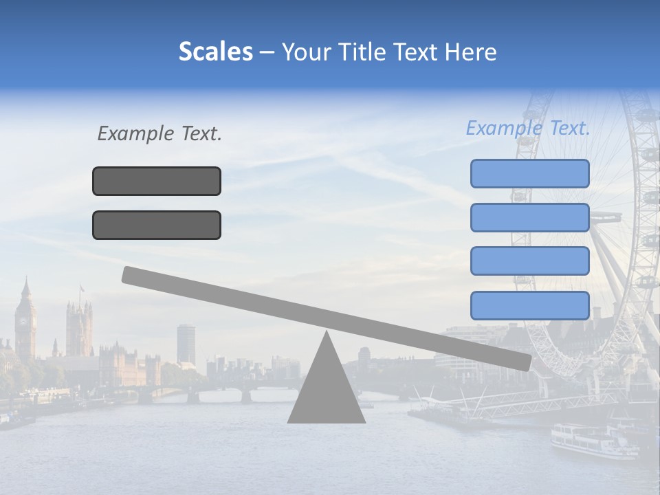 Built Structure Big Ben London Eye PowerPoint Template