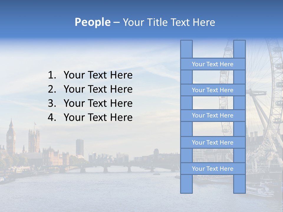Built Structure Big Ben London Eye PowerPoint Template