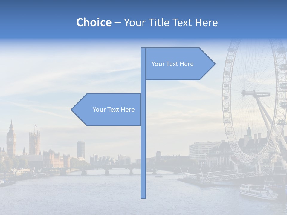 Built Structure Big Ben London Eye PowerPoint Template